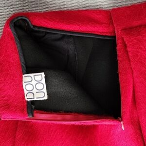 DOU UOD Italian Designer Wool Blend Red Skirt GRANDI Designer Unique Rare